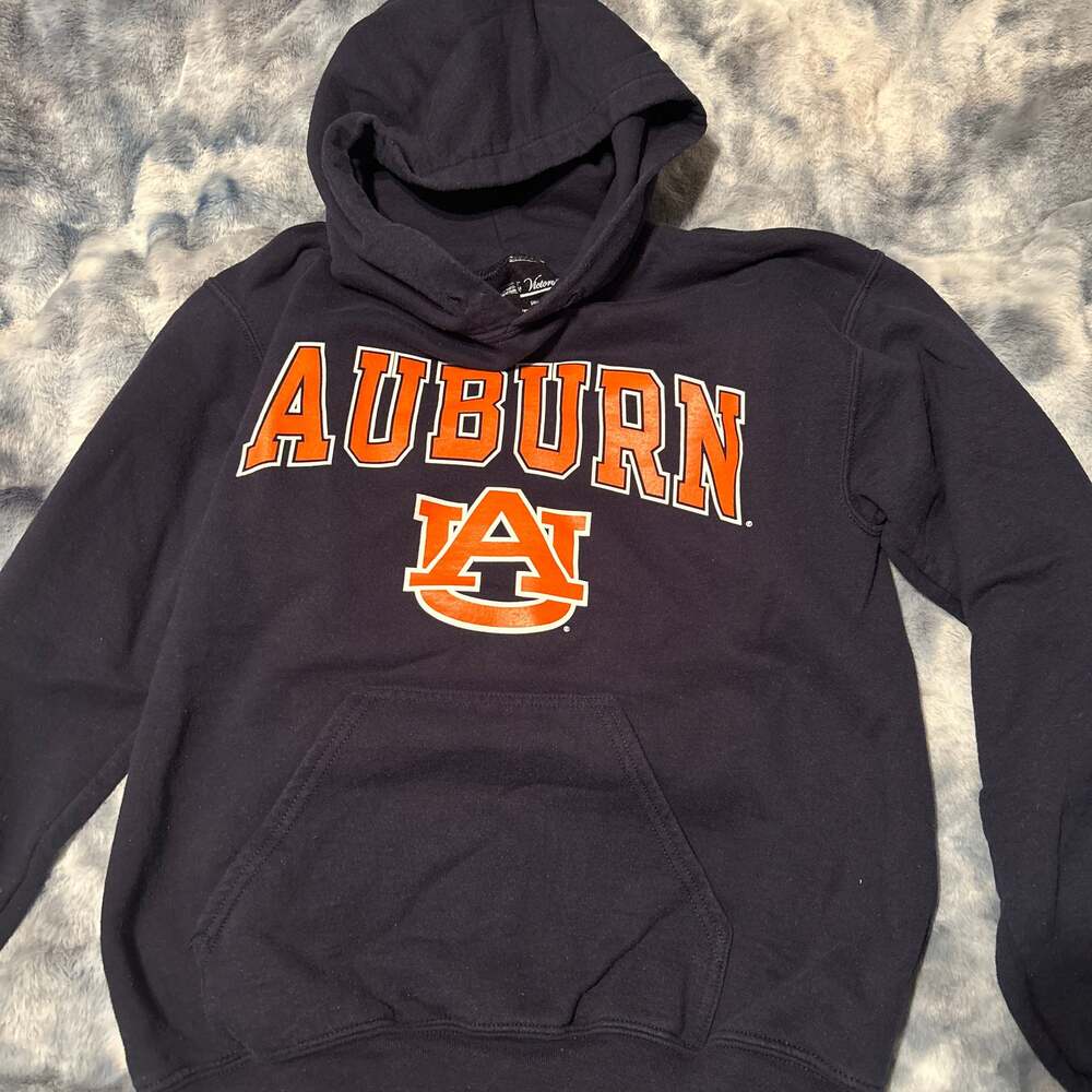 The Victory Auburn University Tigers Navy Blue Pullover Hoodie Small